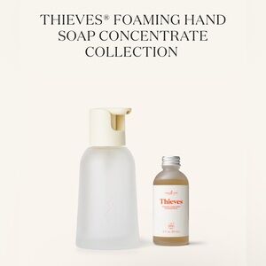 Young Living - Glass Foaming Soap Dispenser & Thieves Foaming Soap Concentrate